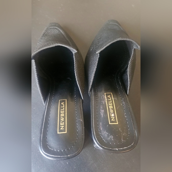 NEWBELLA Black Commute Square Toe Heeled Mules. Size 7 - Picture 10 of 14